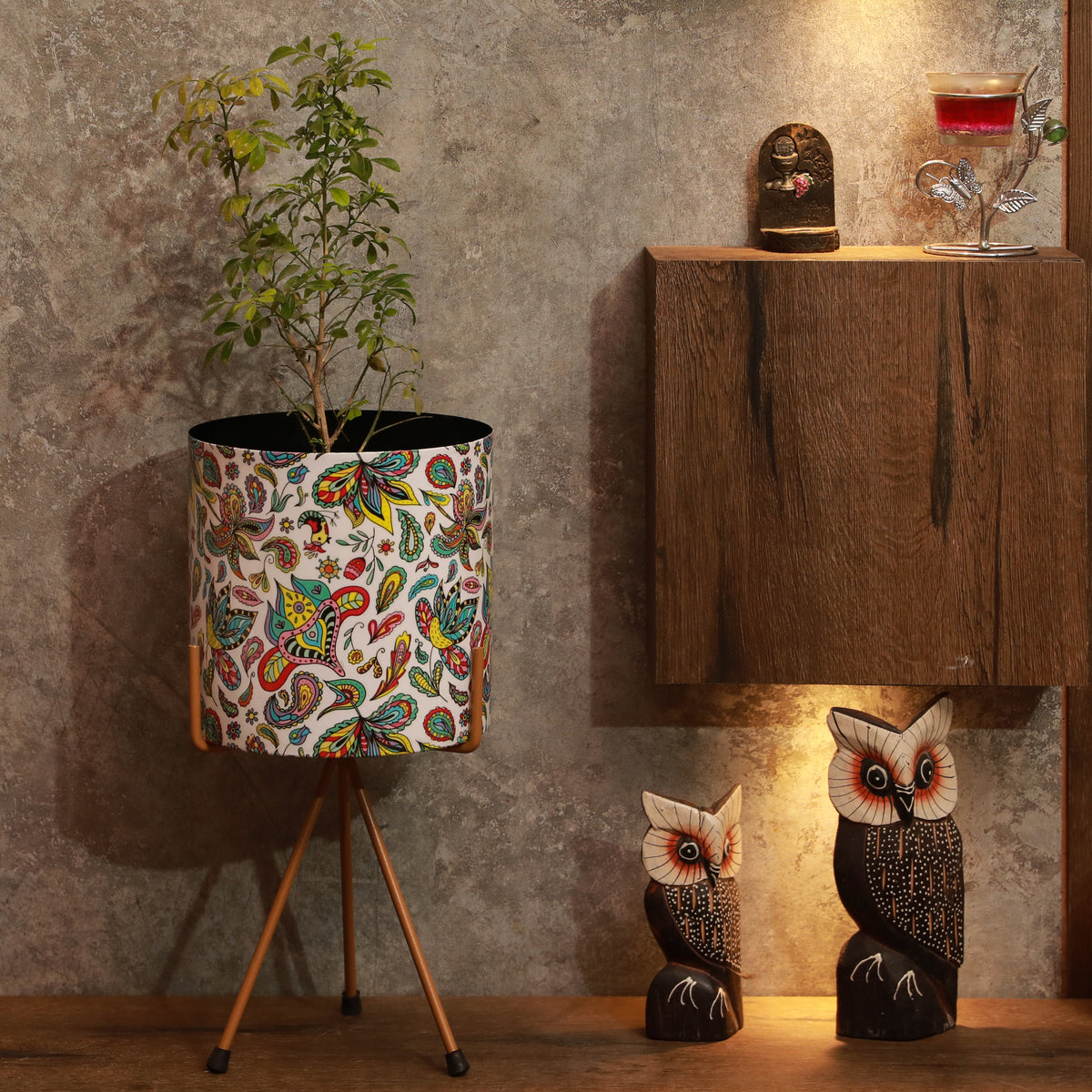 BEH- Multi Vibes Tabletop/ Floor Planter with Stand