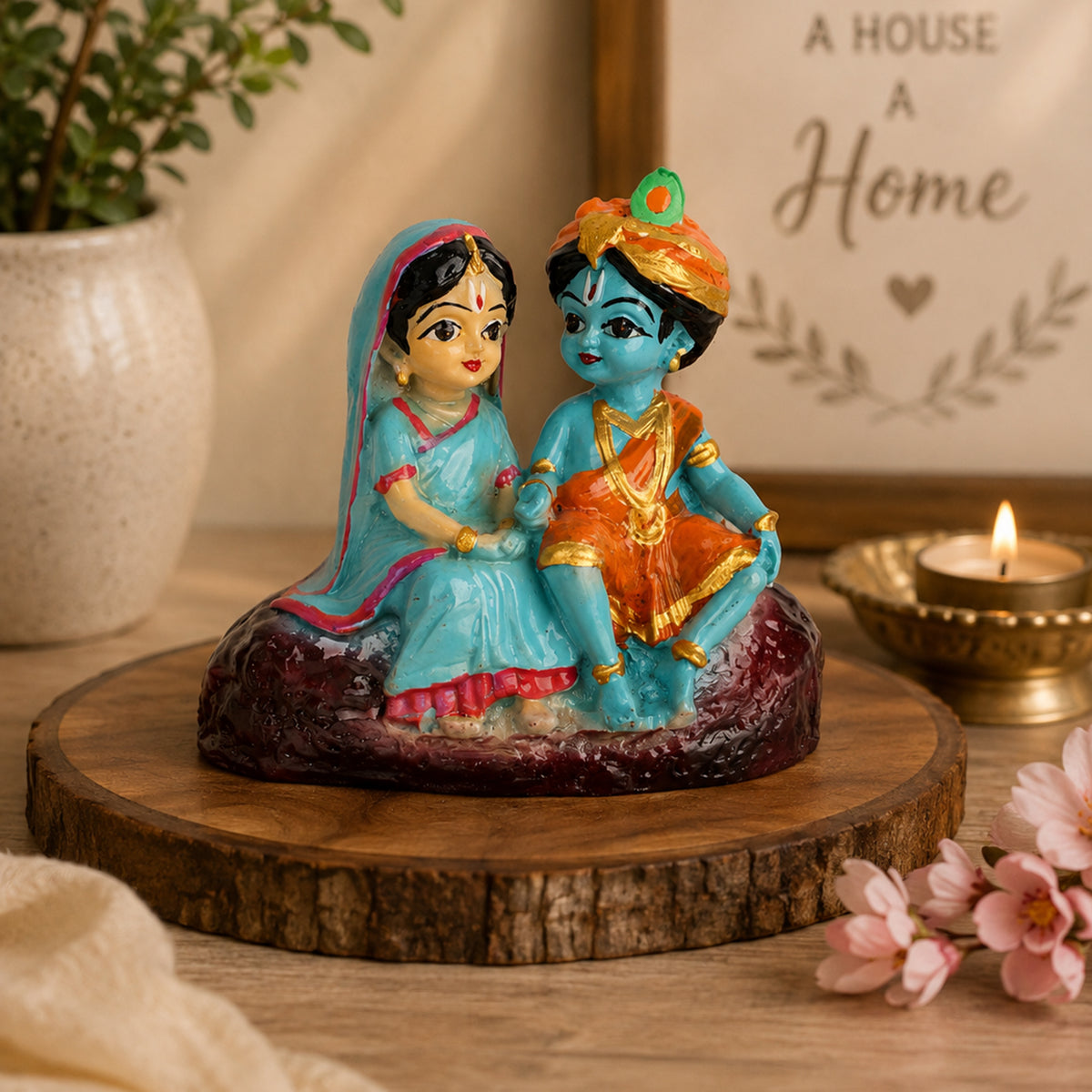 PREM JODI- Radha Krishna Idol for Car Dashboard, Table & Shelf.