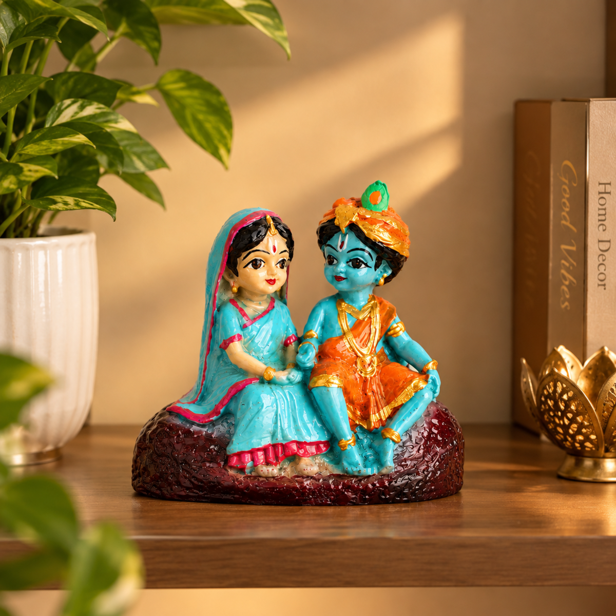 PREM JODI- Radha Krishna Idol for Car Dashboard, Table & Shelf.