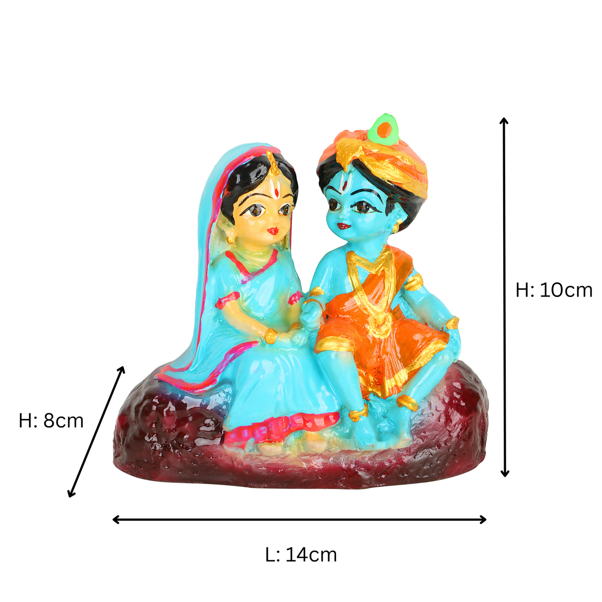 PREM JODI- Radha Krishna Idol for Car Dashboard, Table & Shelf.