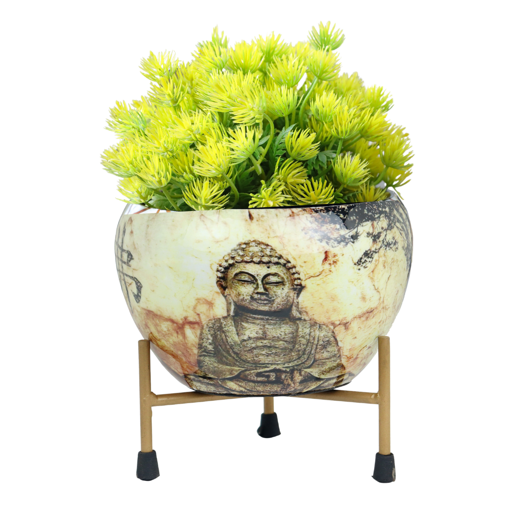 BEH- Monk/Buddha- Tabletop Planter with Stand for Indoor Plants