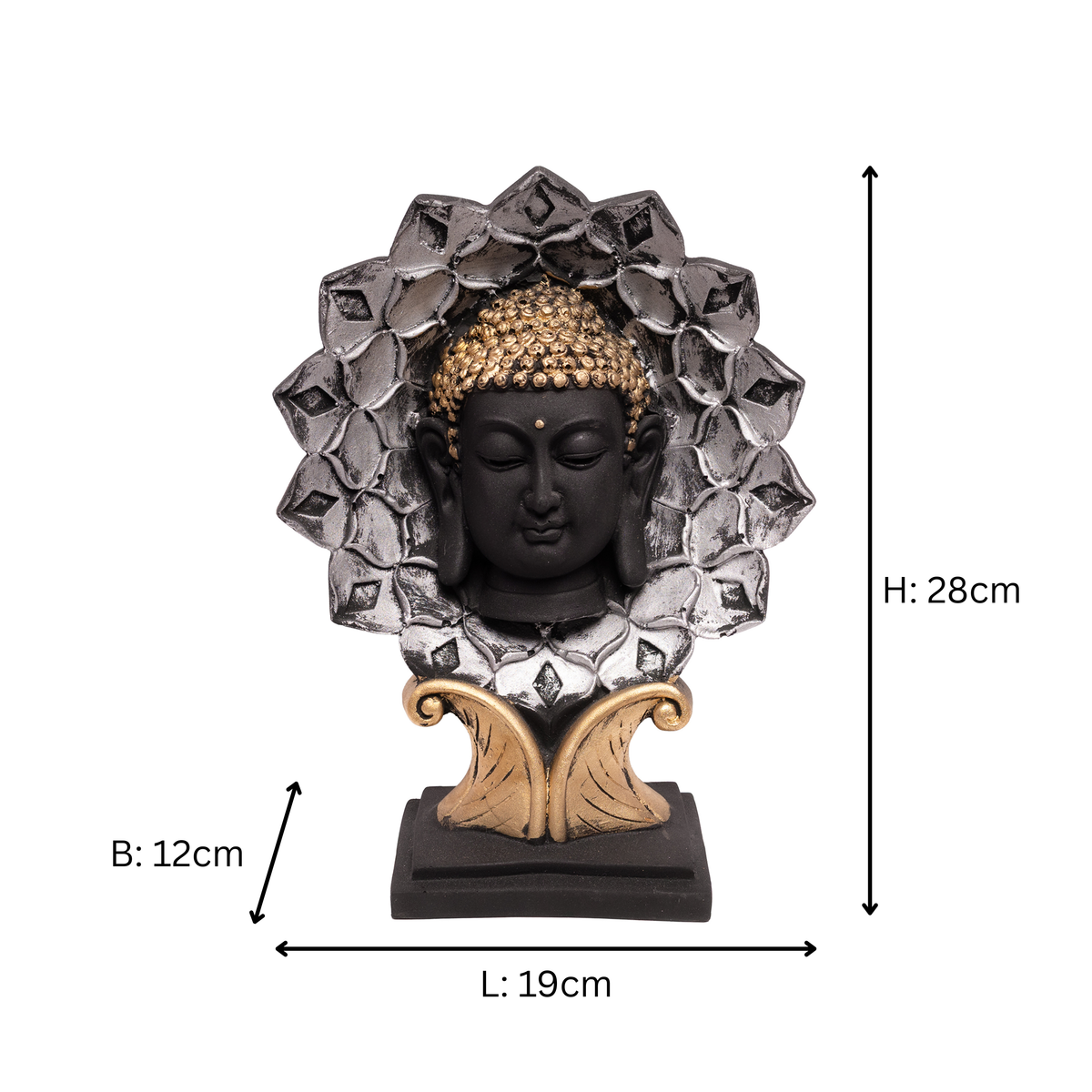 BEH-BLOOM BUDDHA- Decorative Buddha Showpiece for Home, Table, Office & Shelf Decor