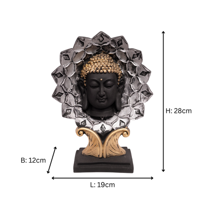 BEH-BLOOM BUDDHA- Decorative Buddha Showpiece for Home, Table, Office & Shelf Decor