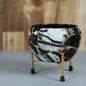 BEH- Black Marble-Tabletop Planter with Stand for Indoor Plants