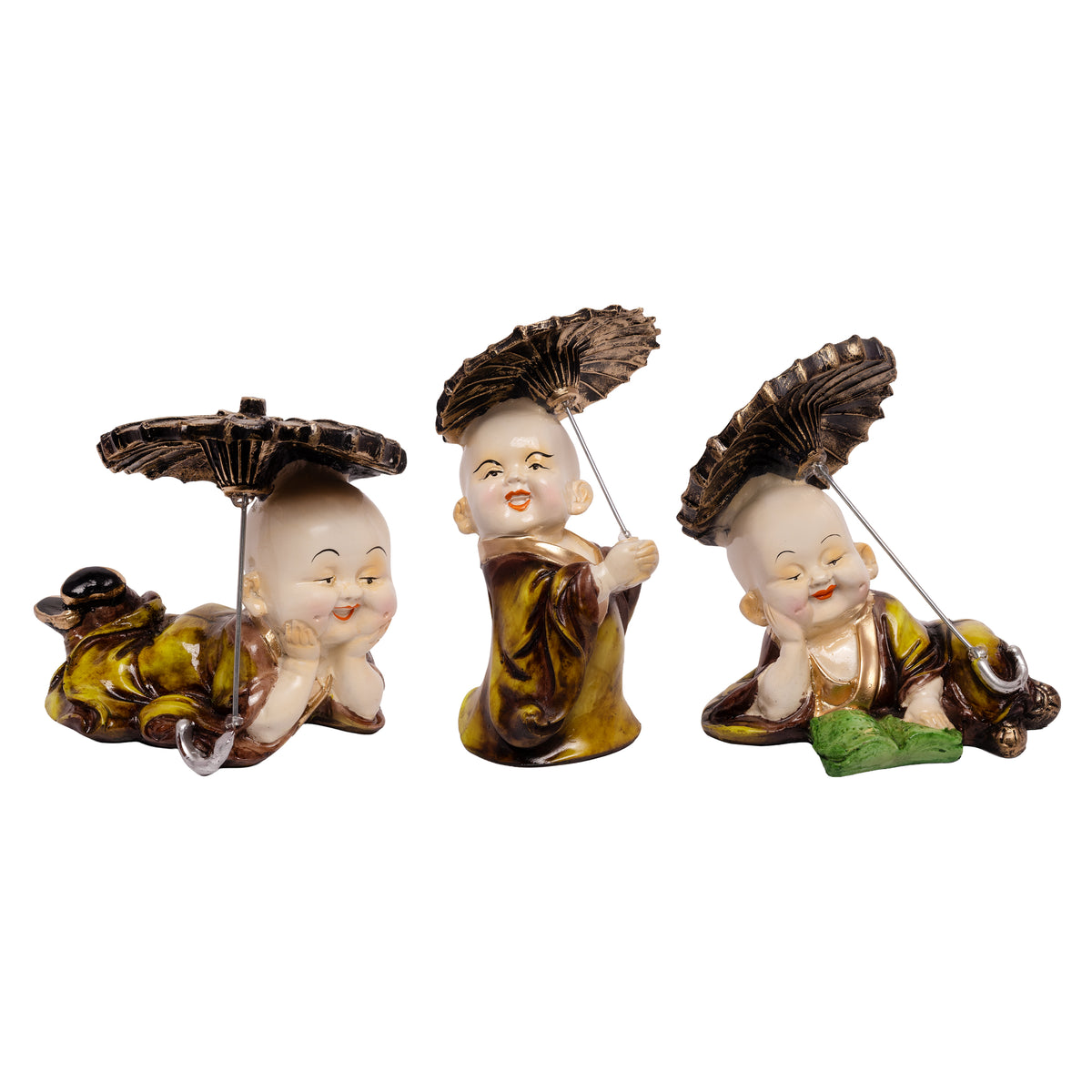 BEH- CHHAYA BAL MONK- Playful Happy Baby Monk Idols for Table & Shelf Decor