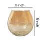 BEH- Gold Crackle Glass Tea Light Holder