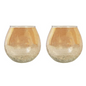 BEH- Gold Crackle Glass Tea Light Holder