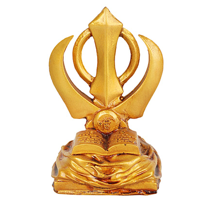 IK ROOH- Gold Ek Omkar Symbol for Car Dashboard, Table & Shelf.