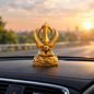IK ROOH- Gold Ek Omkar Symbol for Car Dashboard, Table & Shelf.