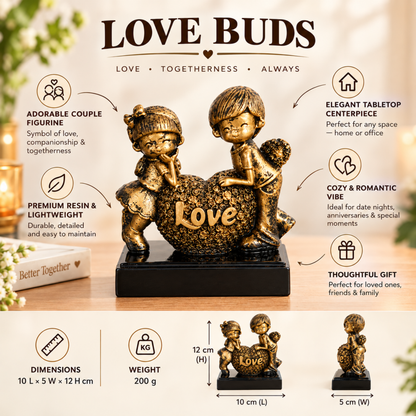 LOVE ANGELS- Romantic Couple Showpiece for Home Décor