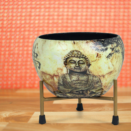 BEH- Monk/Buddha- Tabletop Planter with Stand for Indoor Plants