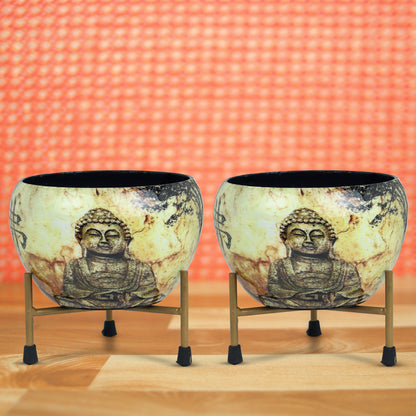 BEH- Monk/Buddha- Tabletop Planter with Stand for Indoor Plants