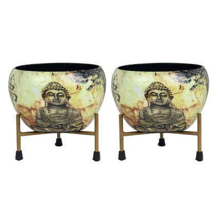 BEH- Monk/Buddha- Tabletop Planter with Stand for Indoor Plants