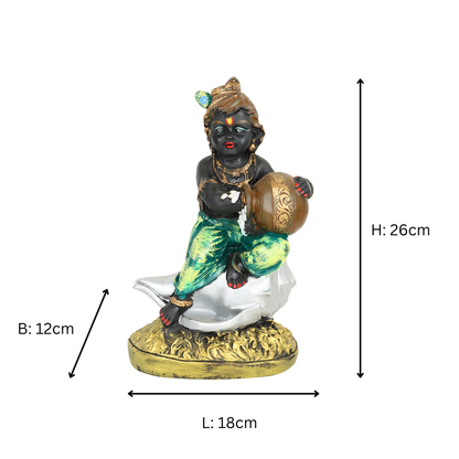 Natkhat Kanha– Decorative Krishna Idol Showpiece for Living Space, Mandir & Gifting