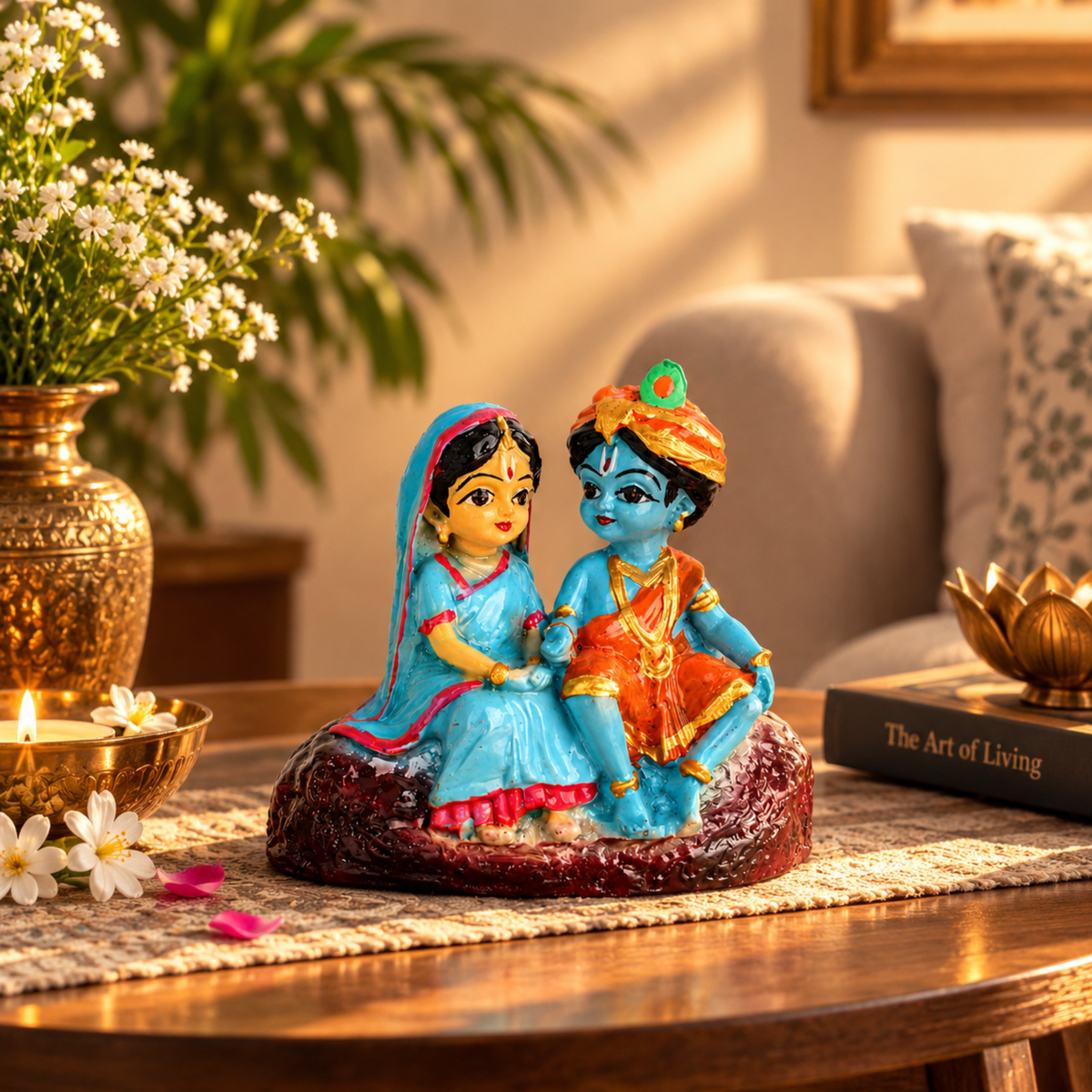 PREM JODI- Radha Krishna Idol for Car Dashboard, Table & Shelf.