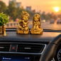 PREM RAS- Gold Radha Krishna Idol for Car Dashboard, Table & Shelf.