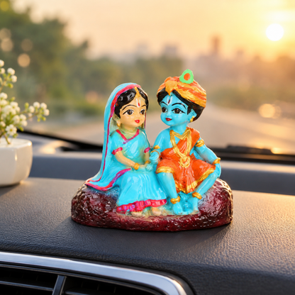 PREM JODI- Radha Krishna Idol for Car Dashboard, Table & Shelf.