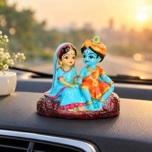 PREM JODI- Radha Krishna Idol for Car Dashboard, Table & Shelf.