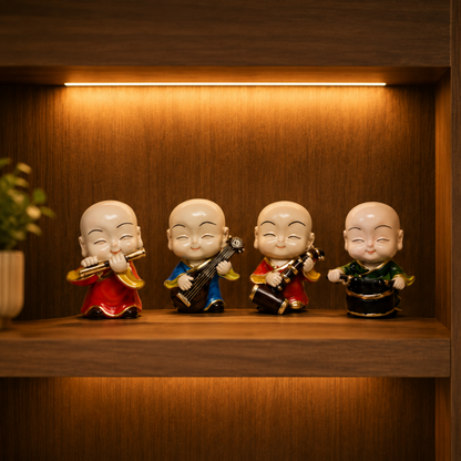 Raag Bal Monk (Pack of 4)- Musical Bal Monk Showpiece