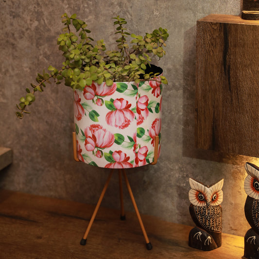 BEH- Rose Petal Tabletop/ Floor Planter with Stand