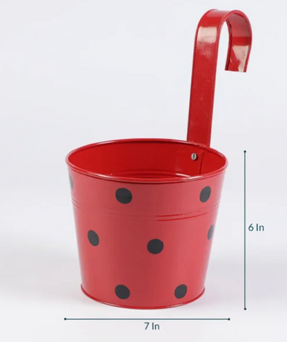 Round Polka Dot Planter Dimensions
